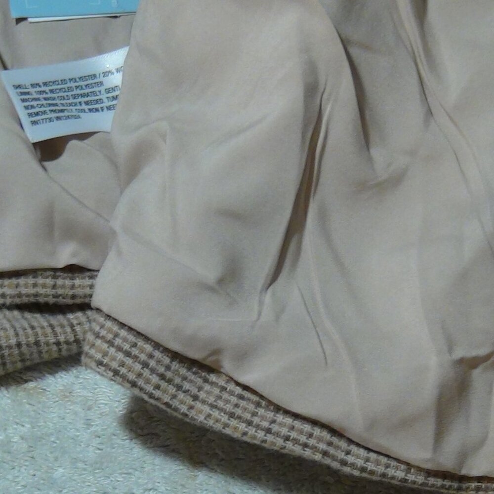 Future Collective Women's Tan Cropped Blazer Jacket Plaid Reese Blutstein XS - Picture 11 of 14